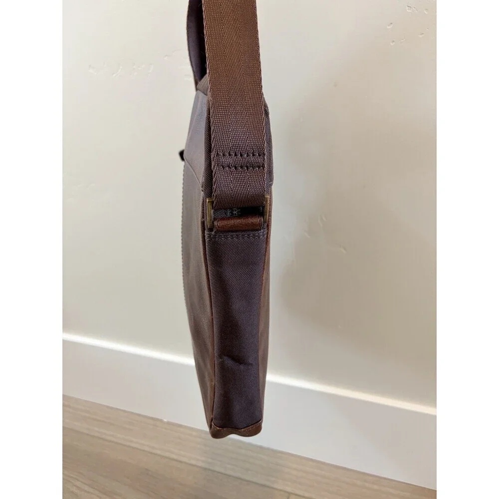 Boconi Coated Zipper Leather Cross Body Bag RFID Protection